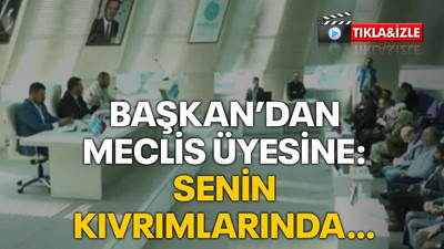 Başkan’dan meclis üyesine: Senin kıvrımlarında…
